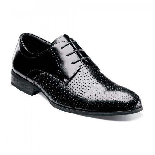Stacy Adams "Gramercy" Black Genuine Leather Cap Toe Shoes 20149